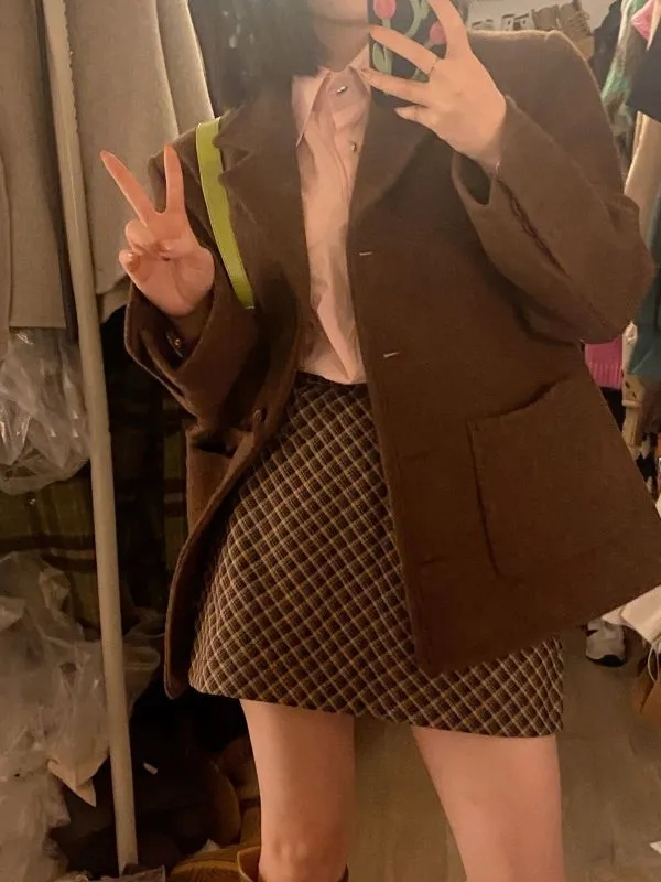 胖mm高腰包臀格紋半身裙女一步裙年新款大碼辣妹顯瘦a字短裙