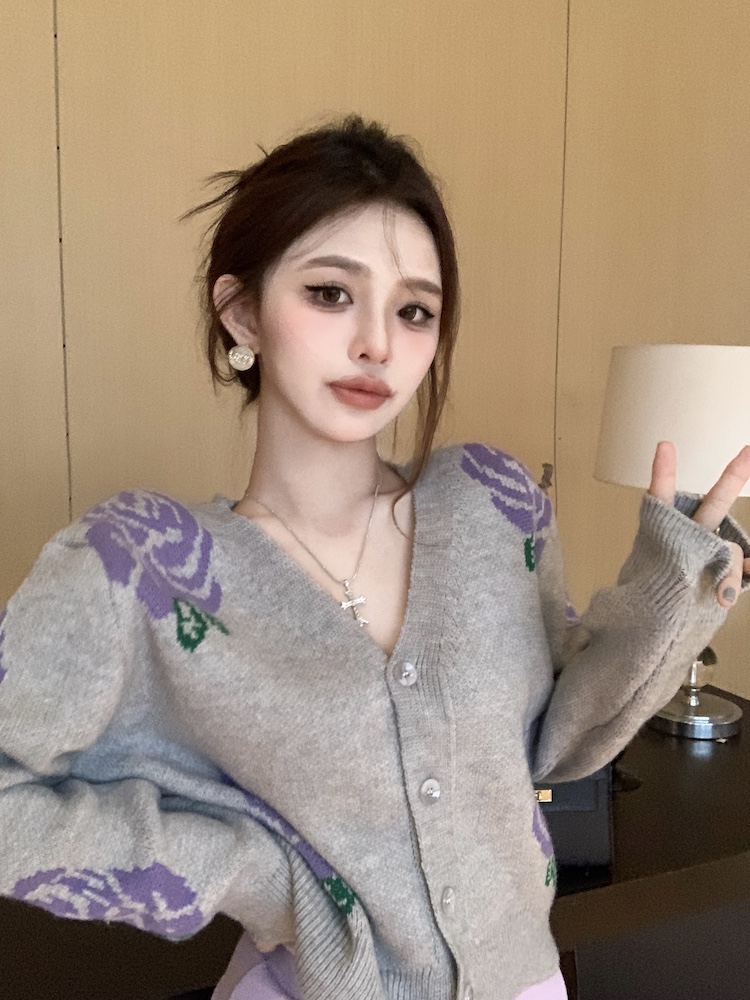 實拍小香風洋氣秋裝高級感鹽系氣質名媛針織開衫新款毛衣上衣