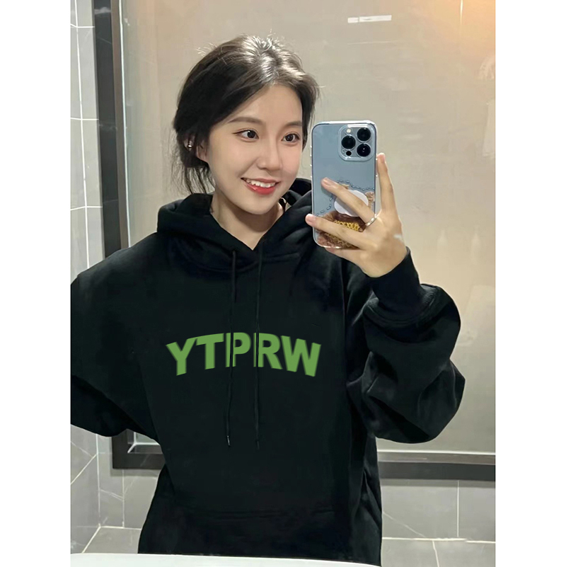 Official photo fleece 250g / David's hooded autumn and winter sweatshirt for women plus fleece