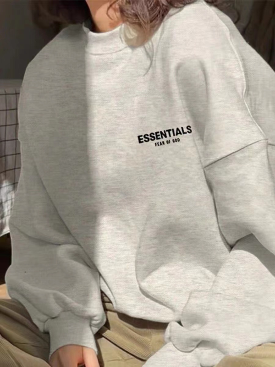 ESSENTIALS休閒圓領衛衣高街寬鬆純棉男女FOG潮牌美式長袖情侶衫