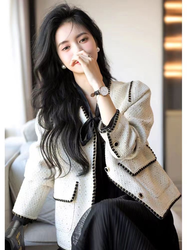 Celebrity Fairy Style 2023 Spring New Style Xiaoxiang Celebrity Style Elegant Sequined Short Jacket