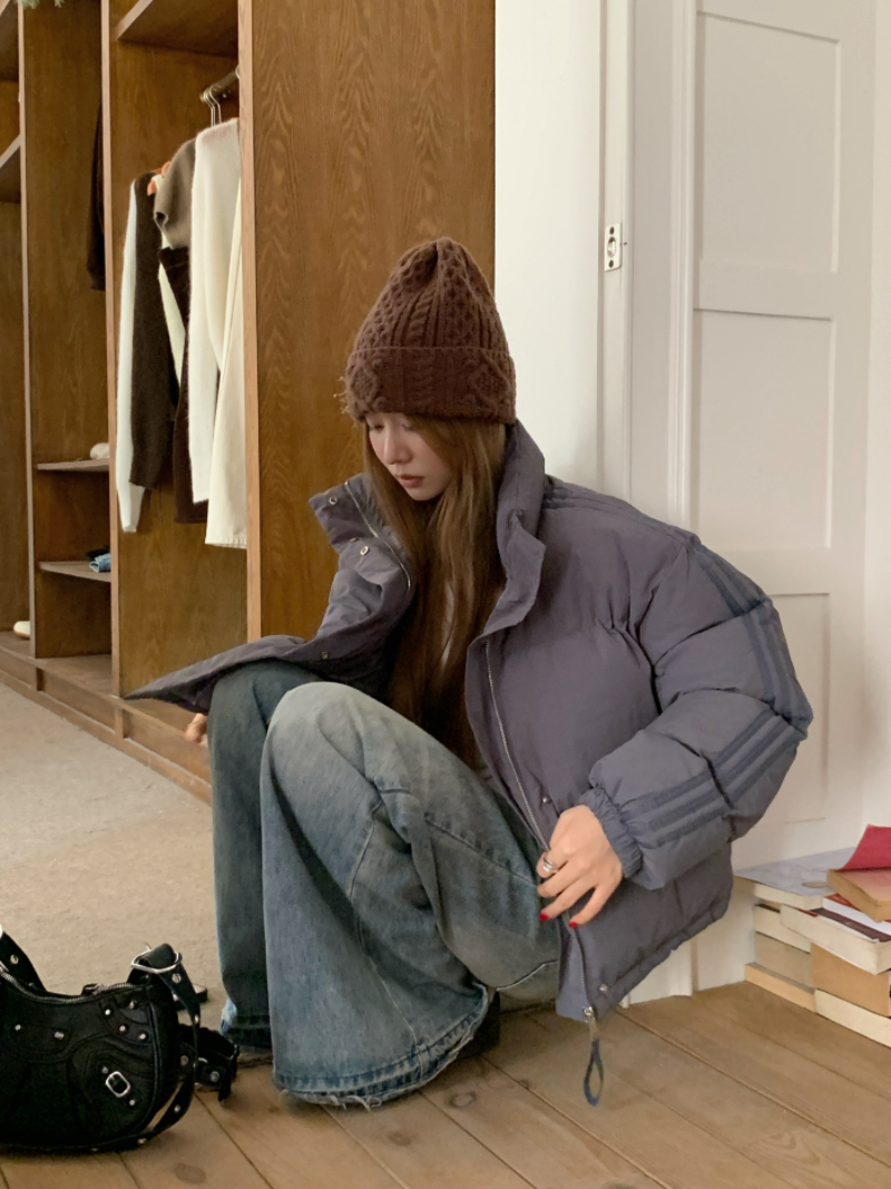 實拍加厚保暖休閒麵包棉服外套