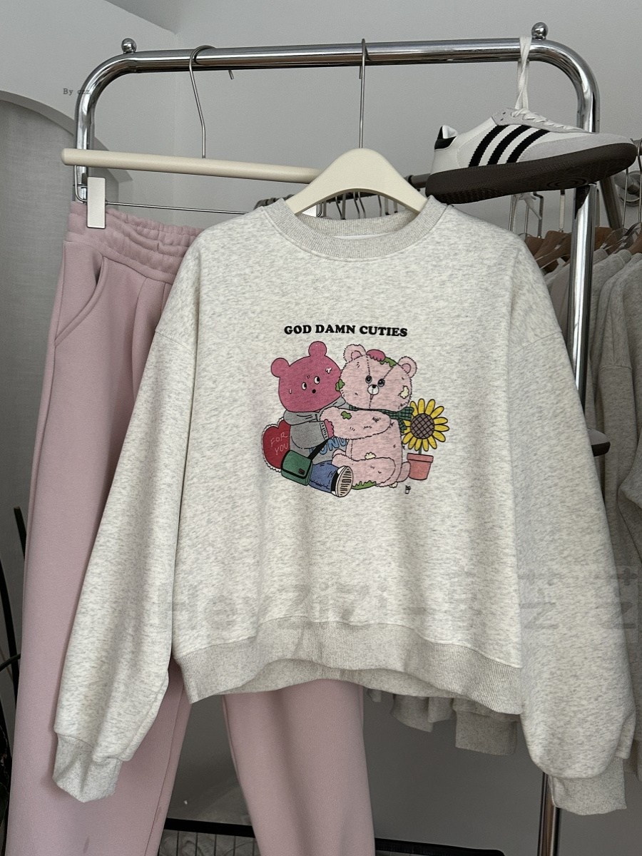 醬醬吖 秋冬衛衣女韓系慵懶風oversize高級感寬鬆百搭加絨上衣潮