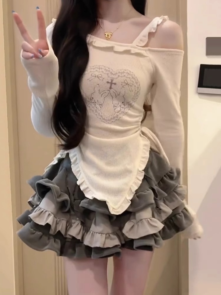 Design sense niche bottoming shirt autumn 2023 new women's hot girl high-end pure lust style long-sleeved T-shirt women's trend