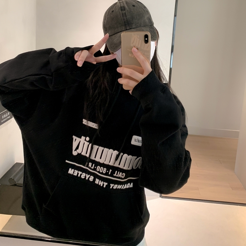 RestandRecreation American hooded sweatshirt women's autumn and winter loose couple niche trendy brand long-sleeved top