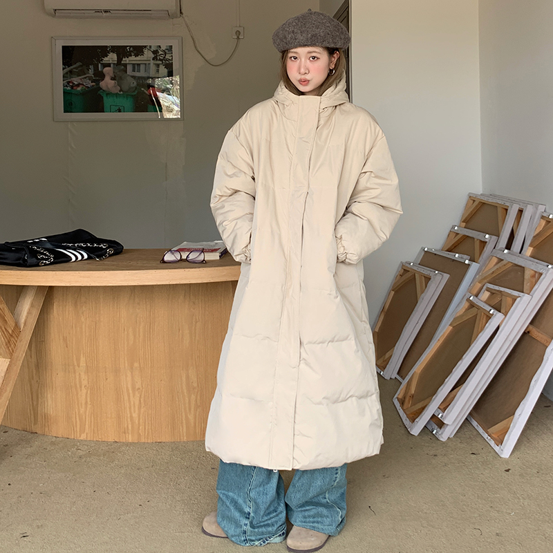 實拍！新款冬季棉衣女中長款加厚韓系棉服設計感棉襖外套