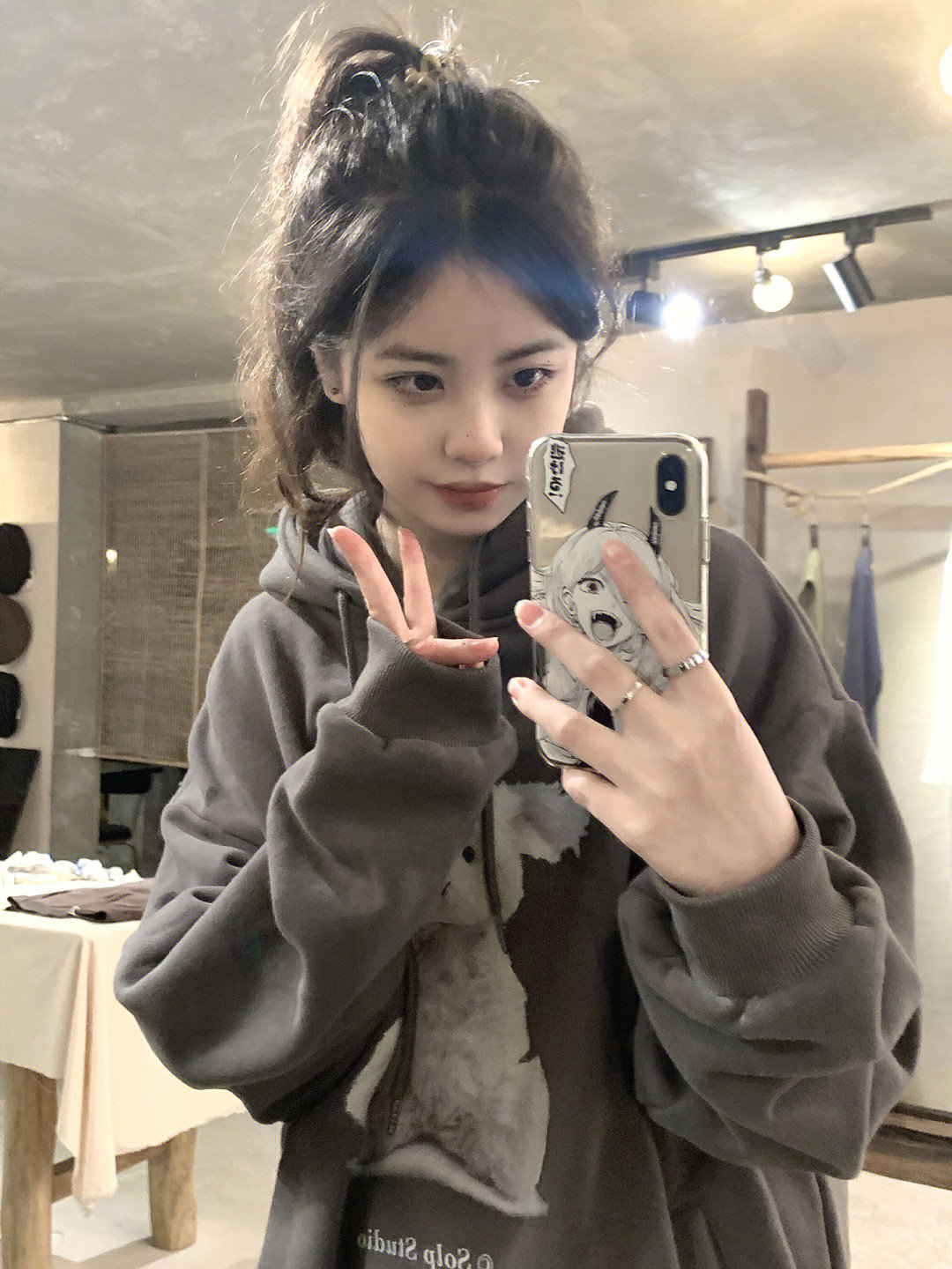 2023年新款東大門華棉複合薄款310克/加絨410克秋冬裝衛衣女印花