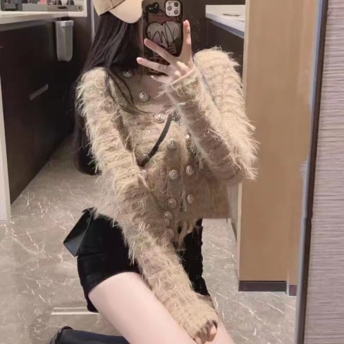 Korean heavy industry small fragrant style tassel short coat autumn and winter new Internet celebrity tweed long-sleeved fashion coat for women