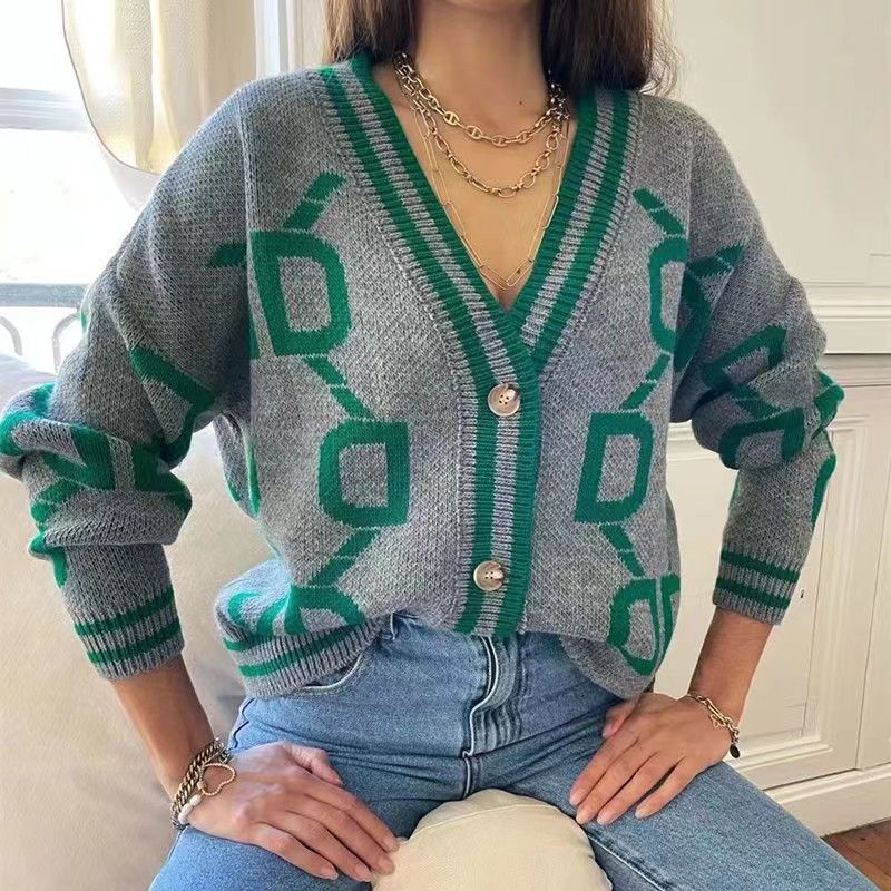 New autumn and winter women's knitted cardigan loose sweater coat sweater cardigan
