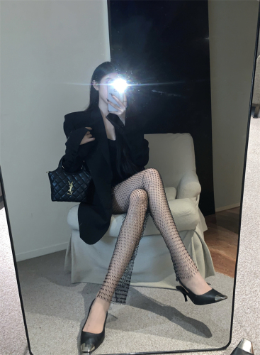 Real shot~ins fashionable design sexy sweet and cool fishnet dazzling diamond trousers blingbling