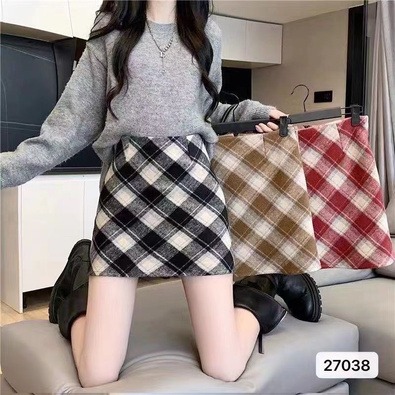 早秋季酷酷女孩甜鹽系穿搭女可鹽可甜小個子顯瘦A字半身裙