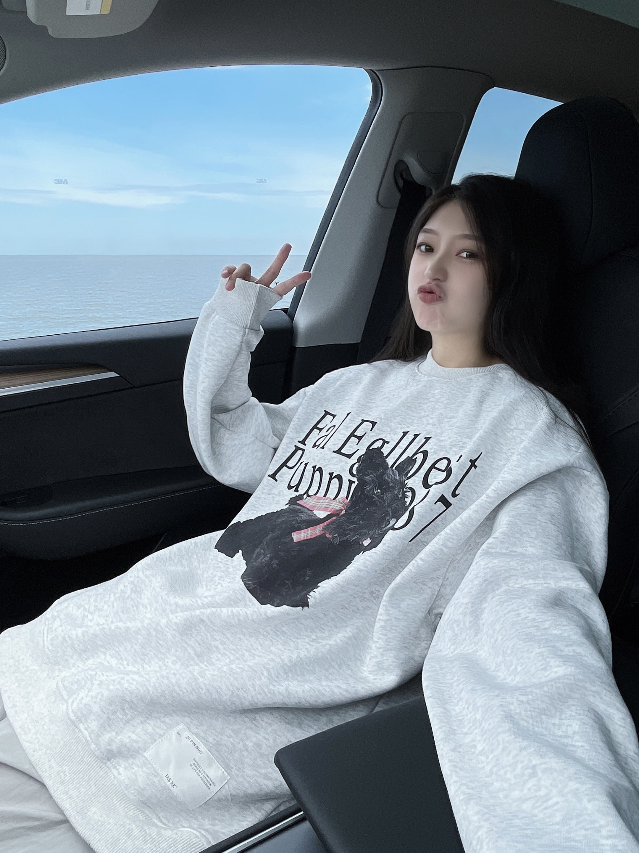 2023新款華棉複合薄款310克/加絨410克 秋冬裝衛衣女印花寬鬆大碼
