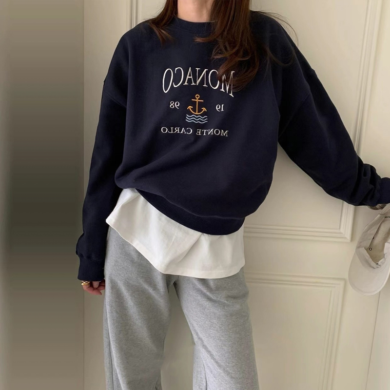2023新款華棉複合薄款310克/加絨410克 秋冬裝衛衣女印花寬鬆大碼