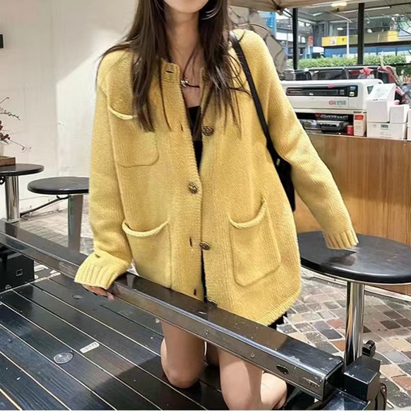 Dream Back to Paris Retro Xiaoxiang Sweater Cardigan Jacket New Autumn Knitted Top