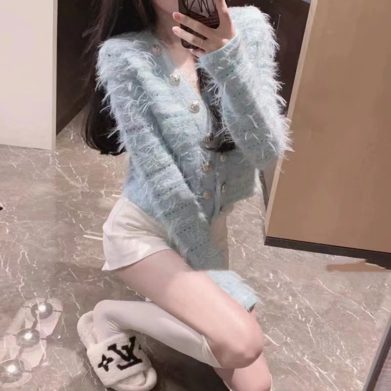 Korean heavy industry small fragrant style tassel short coat autumn and winter new Internet celebrity tweed long-sleeved fashion coat for women