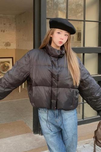 实拍~新款冬季棉服女棉袄面包服oversize短款小个子