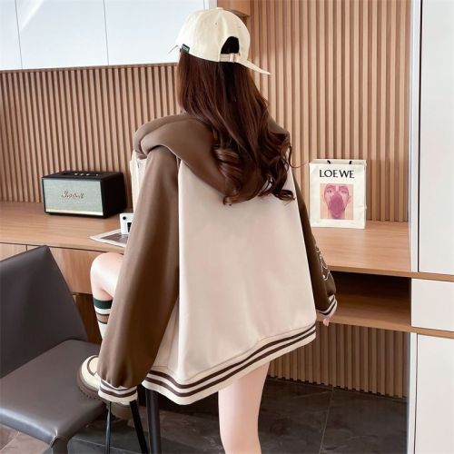 Actual shot of the first imitation cotton Chinese cotton composite shell velvet plus velvet baseball jacket women's tops versatile Korean style loose jacket trend