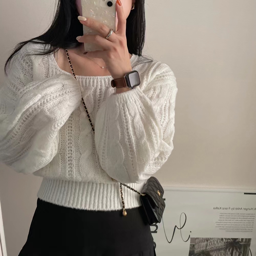Autumn clothing Japanese retro cool twist knitted sweater fashionable western style European design super nice sweater