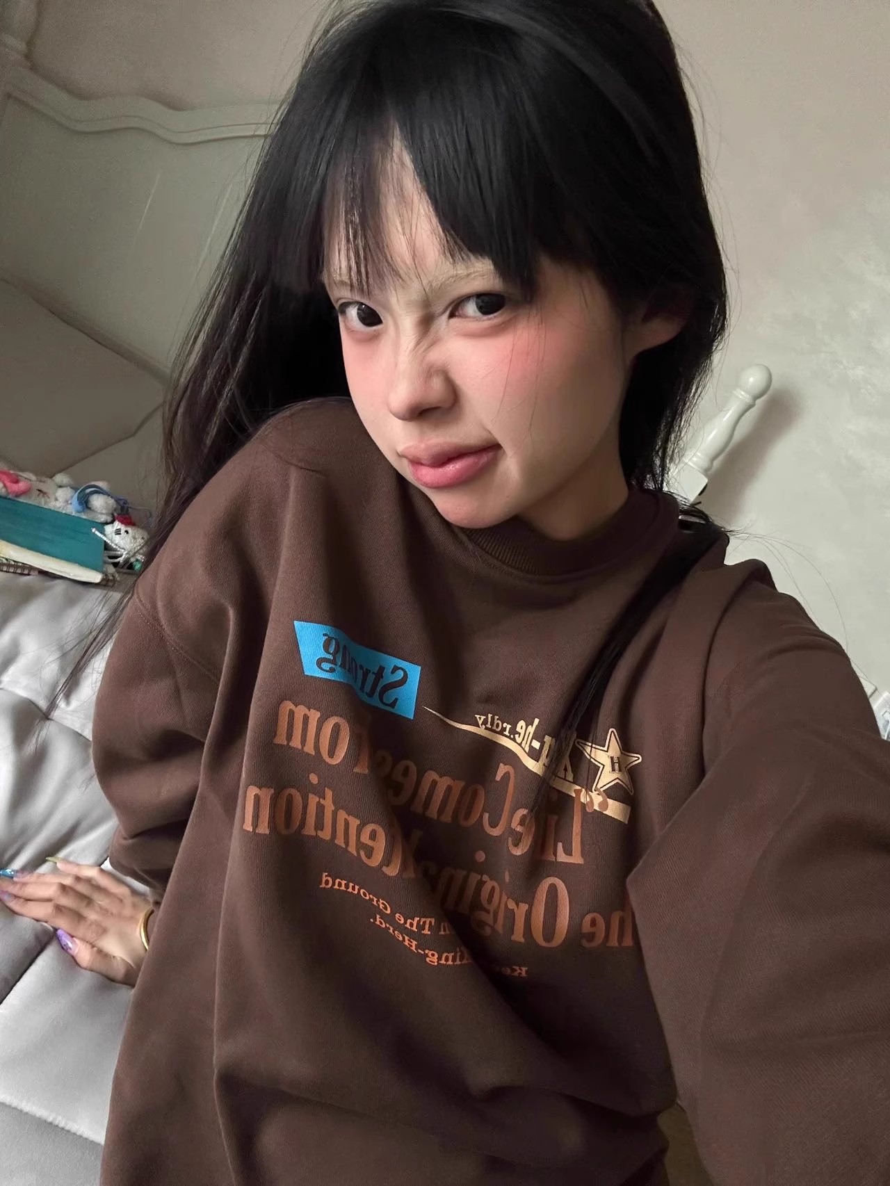 2023新款華棉複合薄款310克/加絨410克 秋冬裝衛衣女印花寬鬆大碼