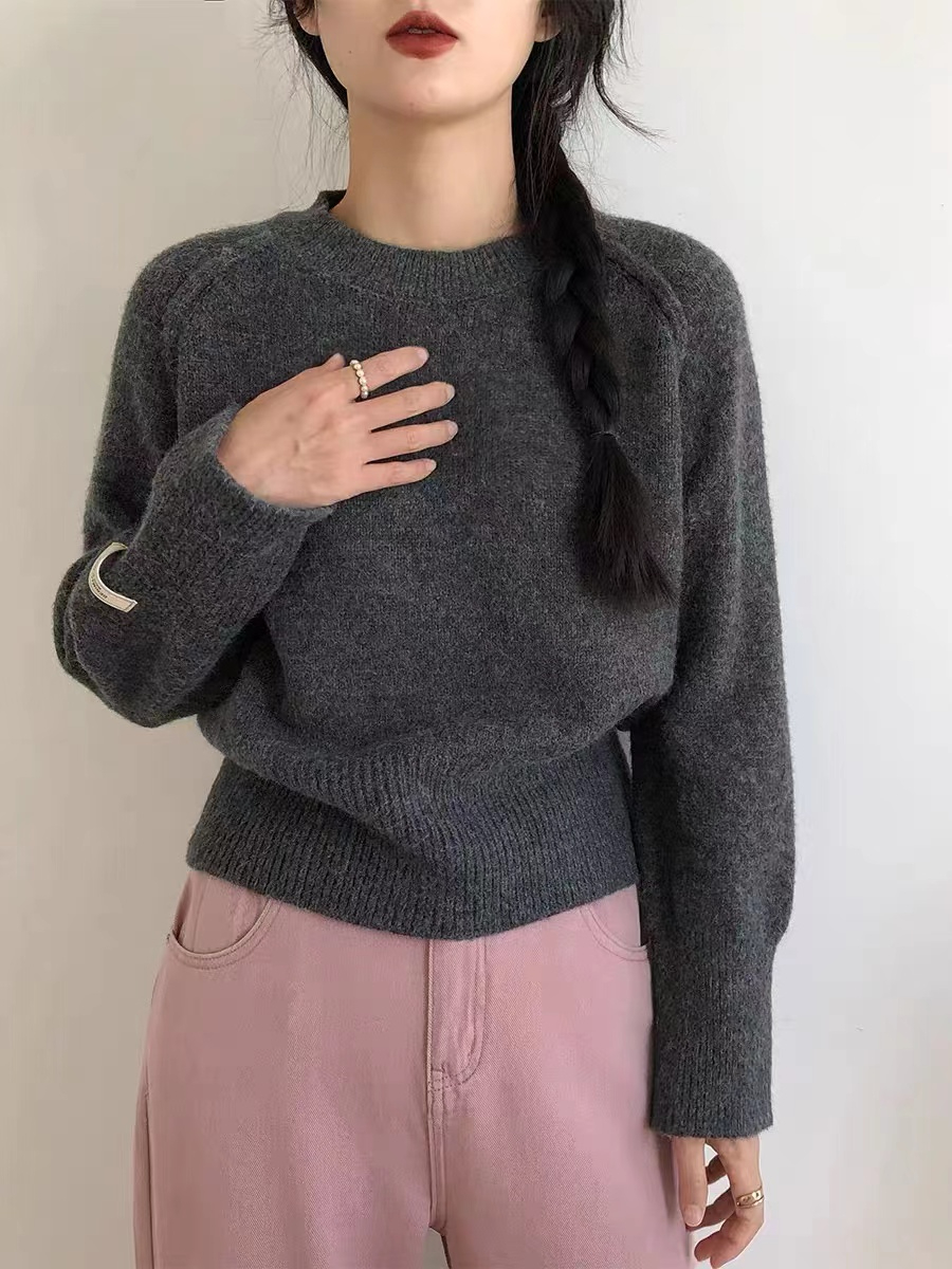毛衣女款2023新款秋冬天內搭加厚高腰短款時尚高質感上衣慵懶外穿