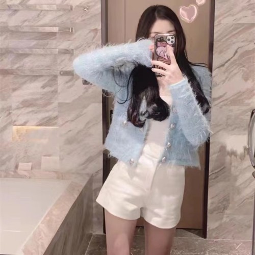 Korean heavy industry small fragrant style tassel short coat autumn and winter new Internet celebrity tweed long-sleeved fashion coat for women