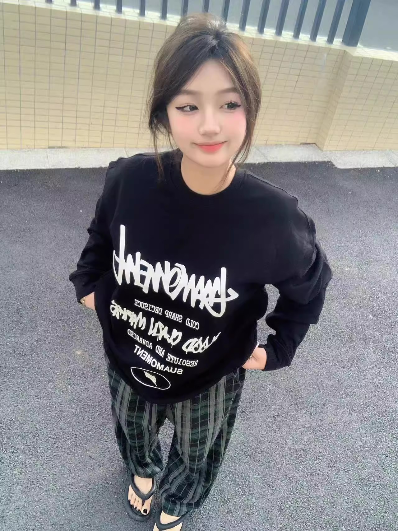 2023新款華棉複合薄款310克/加絨410克 秋冬裝衛衣女印花寬鬆大碼