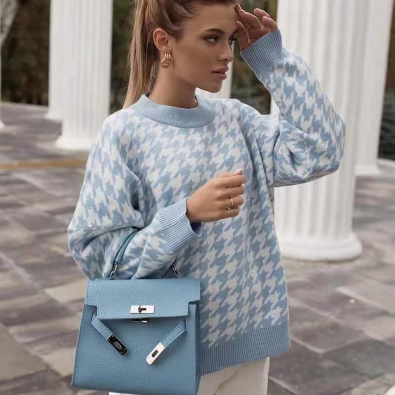 Autumn and winter European and American street trendy pullover turtleneck loose sweaters women's knitwear