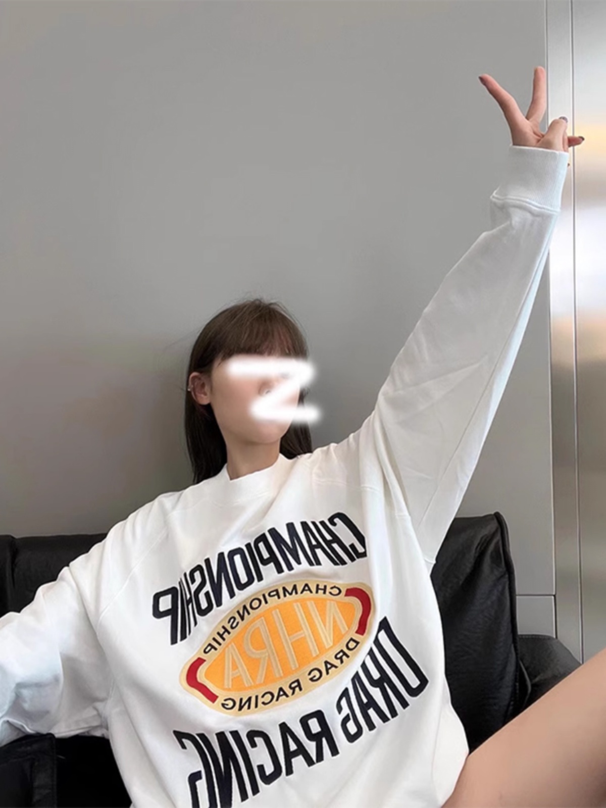 2023新款華棉複合薄款310克/加絨410克 秋冬裝衛衣女印花寬鬆大碼