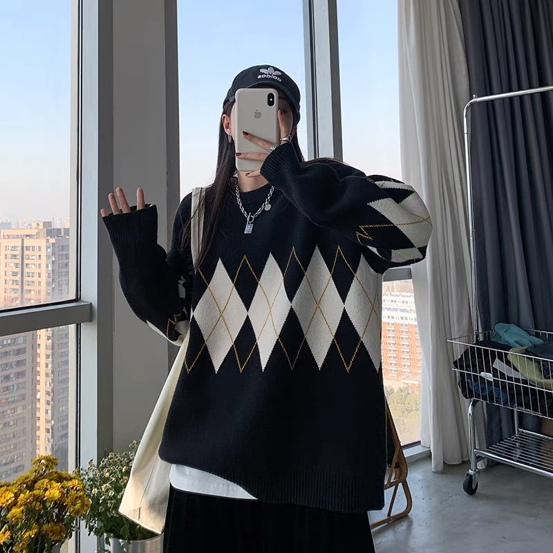 秋冬新款網紅套頭復古針織衫百搭設計感炸街軟糯慵懶風毛衣女
