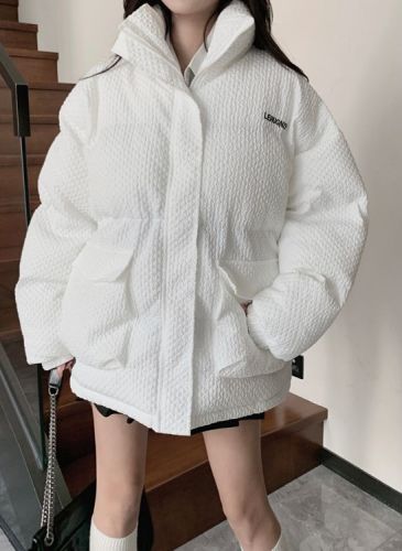 Actual shot of new thickened oversize cotton jacket, loose bread coat top