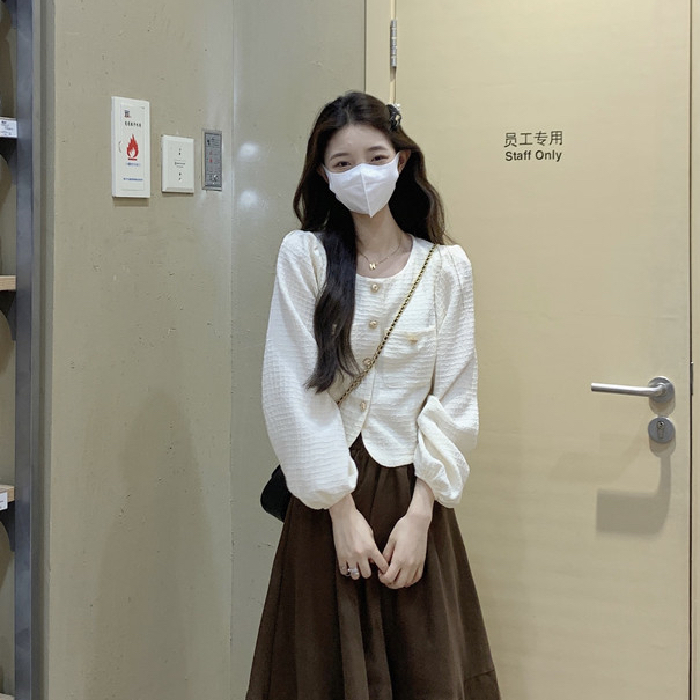 原版面料+做法初早秋女裝款奶系穿搭一整套法式桔梗鹽系高級感