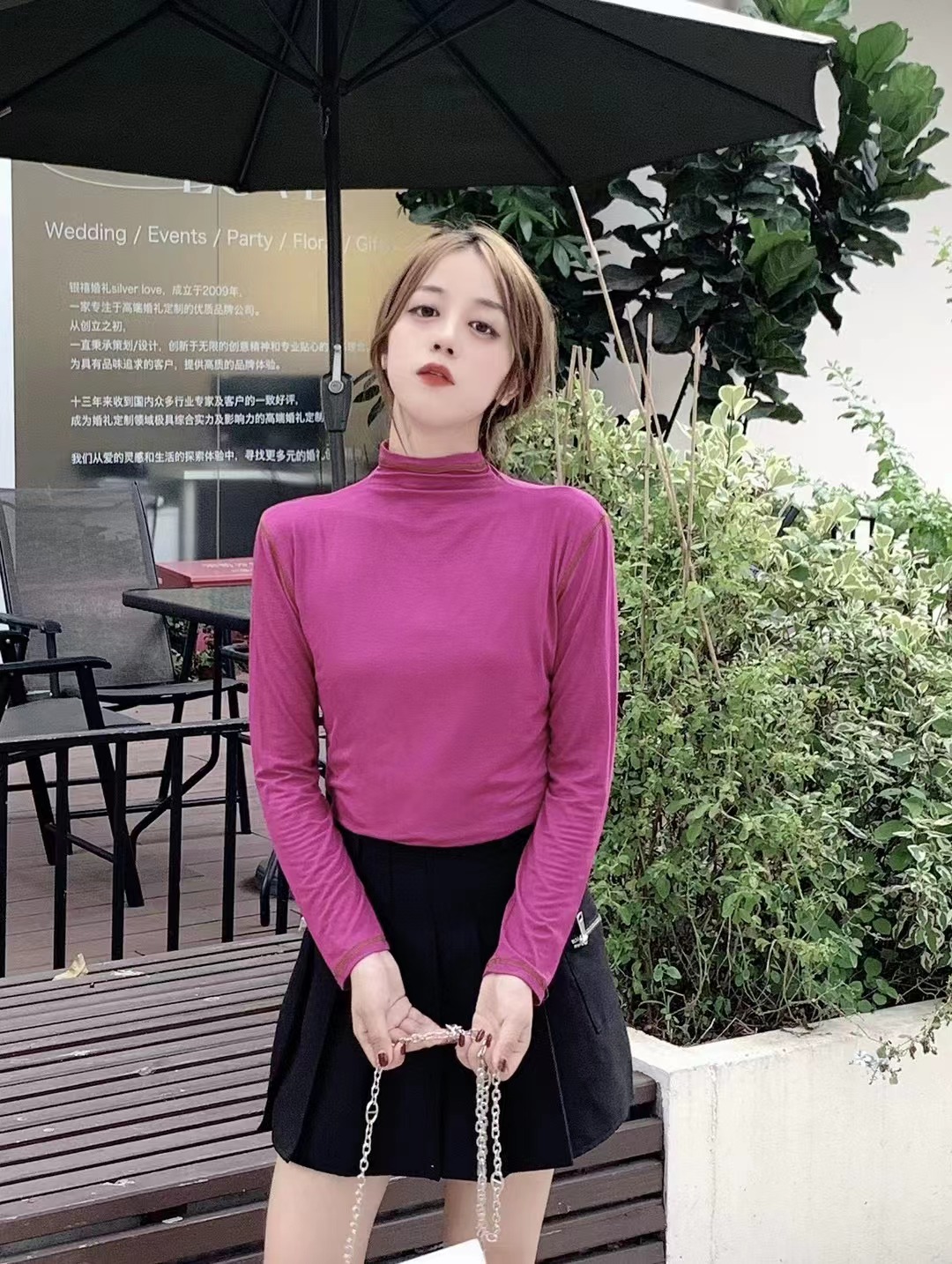 新款簡約彈力修身打底小衫女春秋洋氣百搭純棉長袖t恤女白色上衣