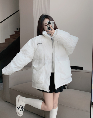 Actual shot of new thickened oversize cotton jacket, loose bread coat top