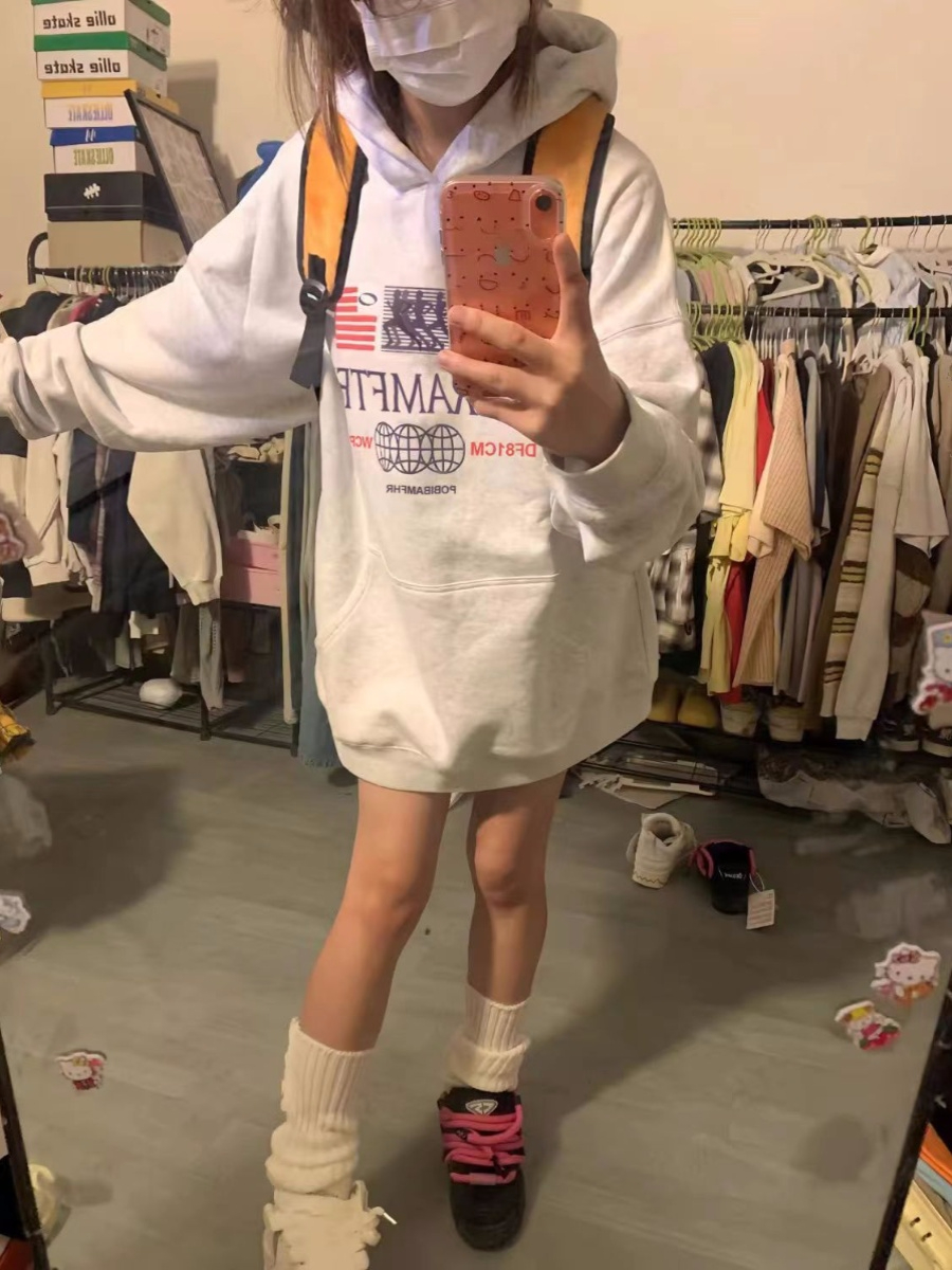 加絨250g / 大衛衣連帽秋冬款衛衣女加絨加厚韓版寬鬆大碼上衣潮