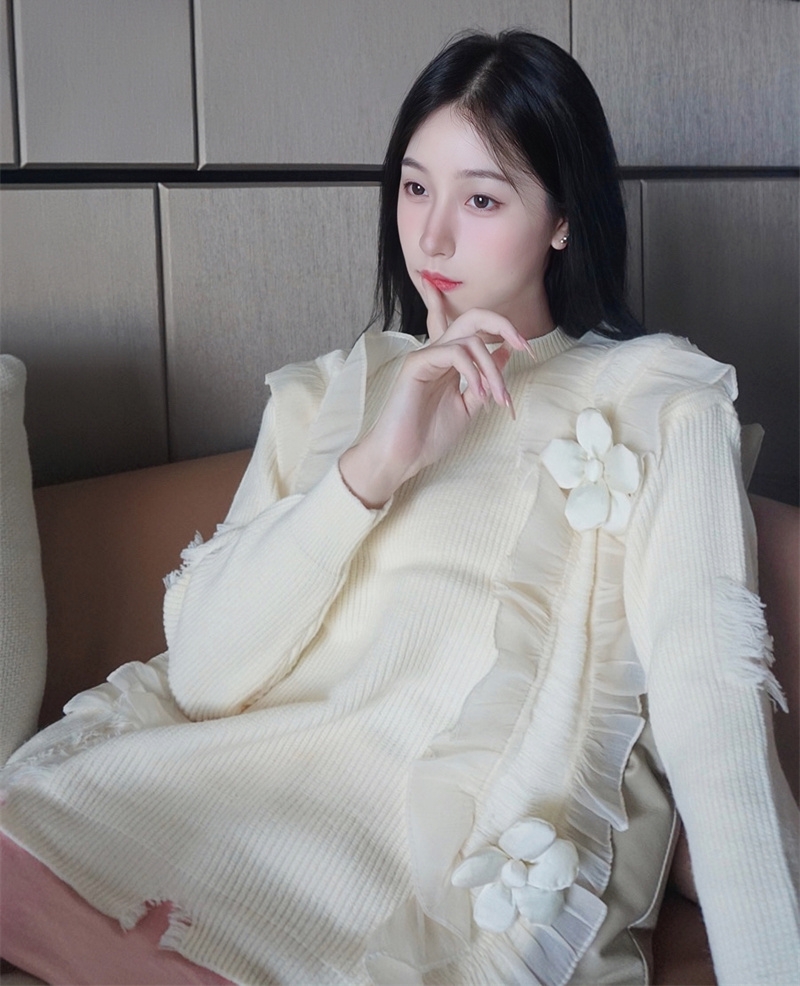 2023實拍新款針織衫女韓國東大門網紅同款GLYP潮牌休閒毛衣女