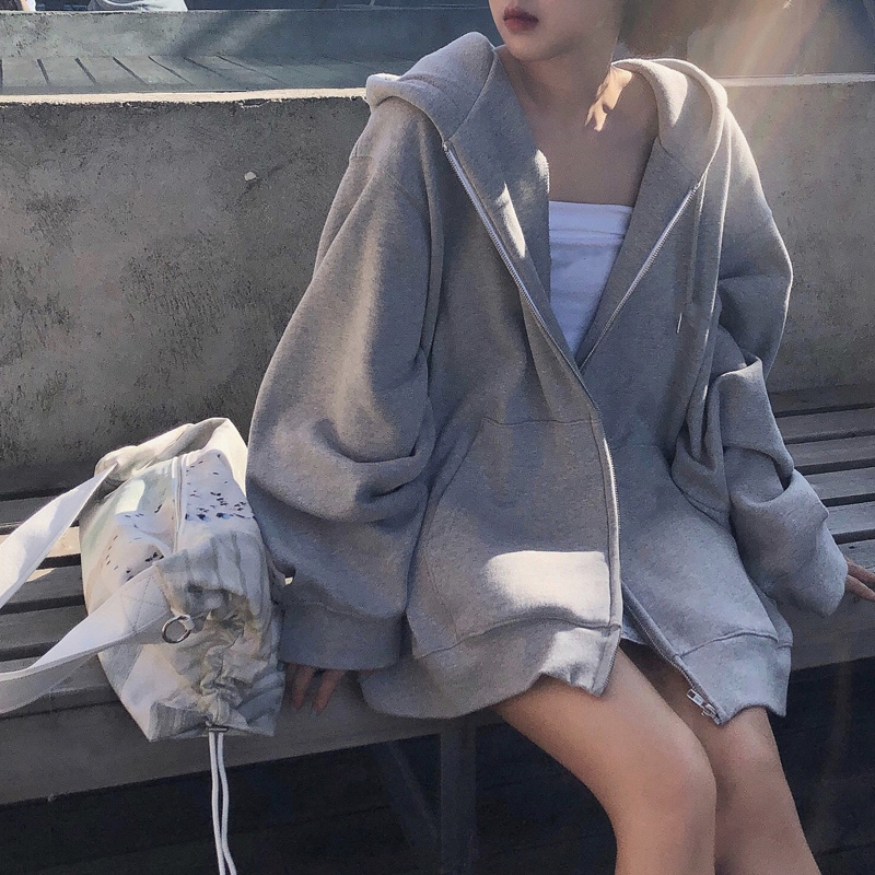 加絨250g 衛衣女連帽加絨秋冬裝