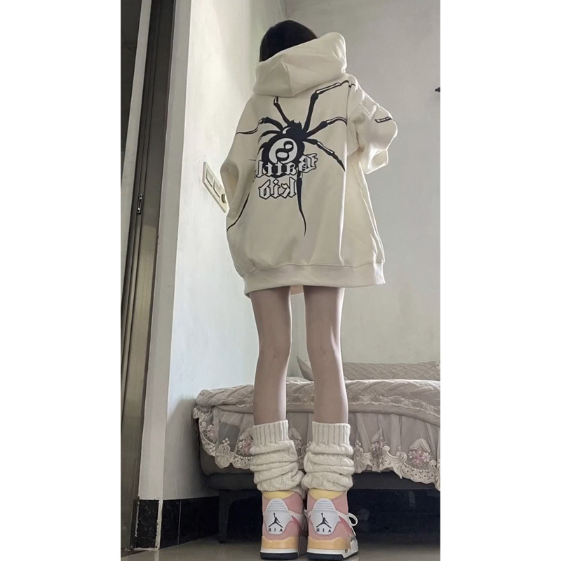 後包領雙層帽不起球配棉螺口 仿棉華棉複合310剋薄款衛衣女印花