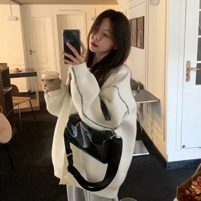 慵懶風毛衣開衫外套女寬鬆秋冬2023新款設計感小眾早秋上衣針織衫
