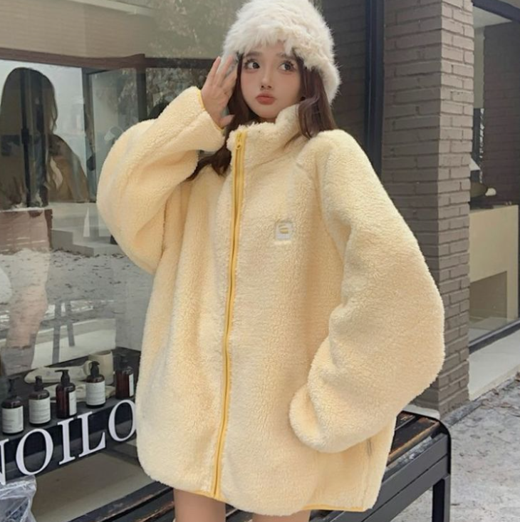 Warm Jacket Women's Japanese Style 2023 Cute Autumn and Winter Loose Cotton Clothes Trendy Cardigan Tops