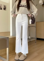 Actual shot #New loose straight jeans women's design nine-point cigarette pipe long pants
