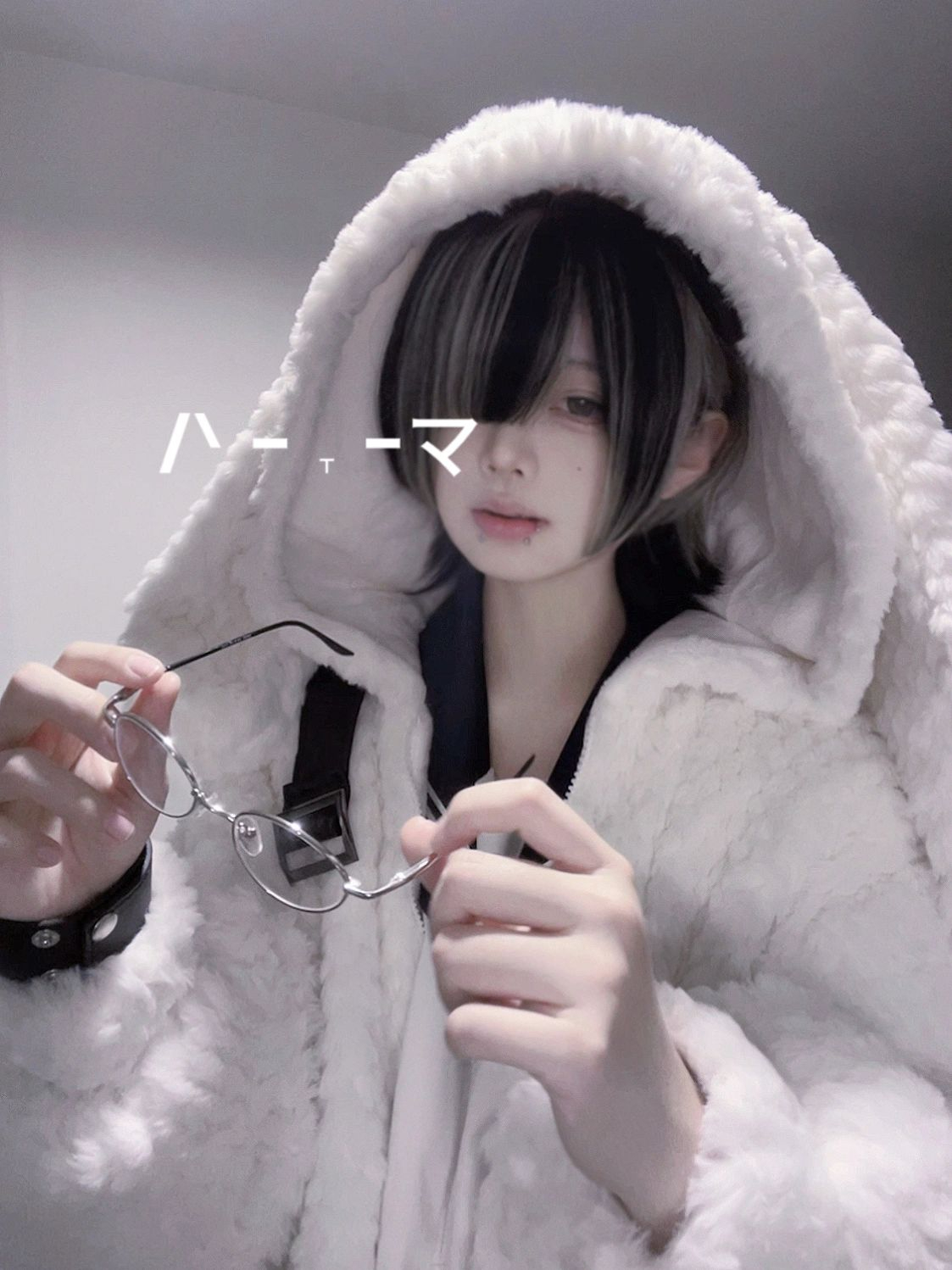 Double-sided snow lamb melt 270g collared rabbit ears plus fleece sweatshirt