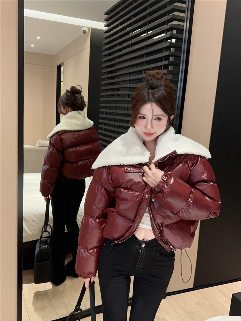 Actual shot ~ 2023 new winter Korean style fashionable loose casual short down jacket with detachable collar