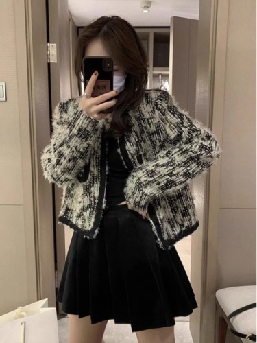 Xiaoxiangfeng jacket for women spring and autumn new French design high-end small short retro jacket wearing top