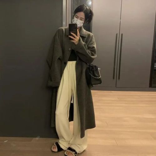 Versatile Woolen Coat Women's Woolen Coat  Autumn and Winter New Style British Style Small People are Popular This Year