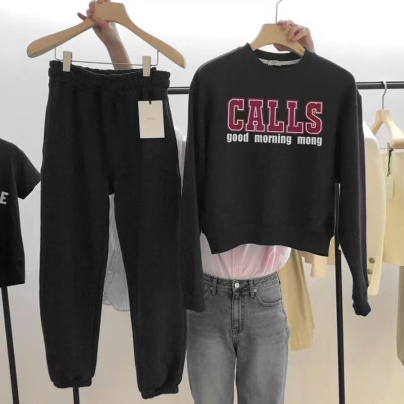 Suit women's 2023 spring and autumn new loose Korean style casual fashion sports two-piece suit to wear a complete set