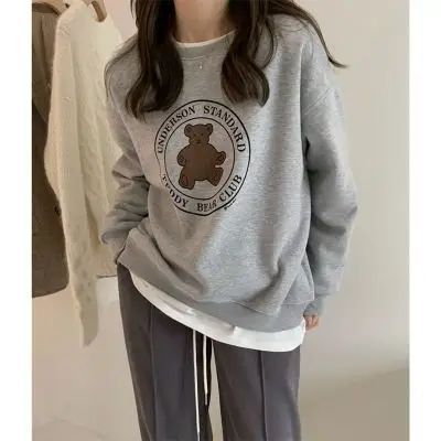Thin, velvet sweatshirt for women spring and autumn Korean version oversize hooded thin jacket ins trendy student loose