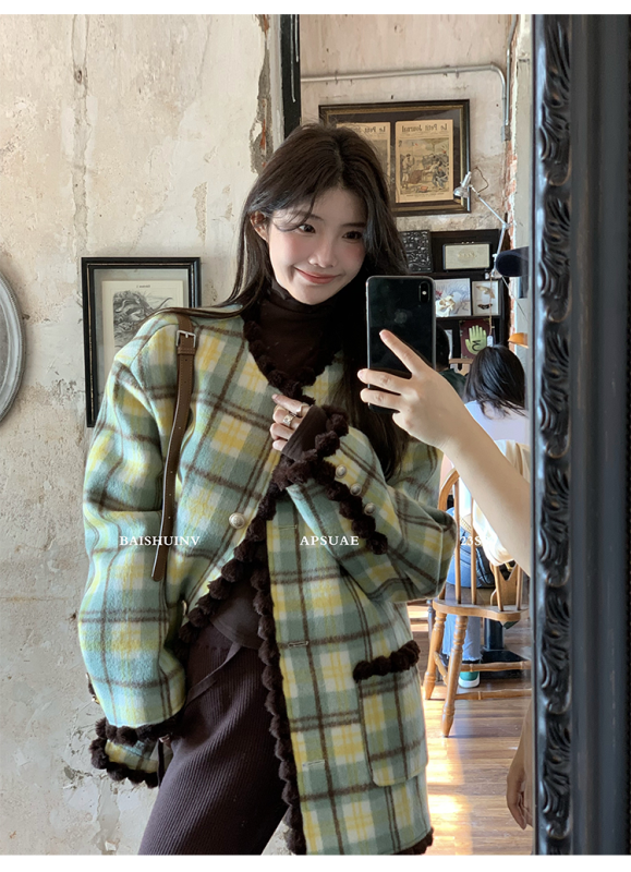 白水女元英look~氣質款小香風格紋外套11/10 20:00新品9折