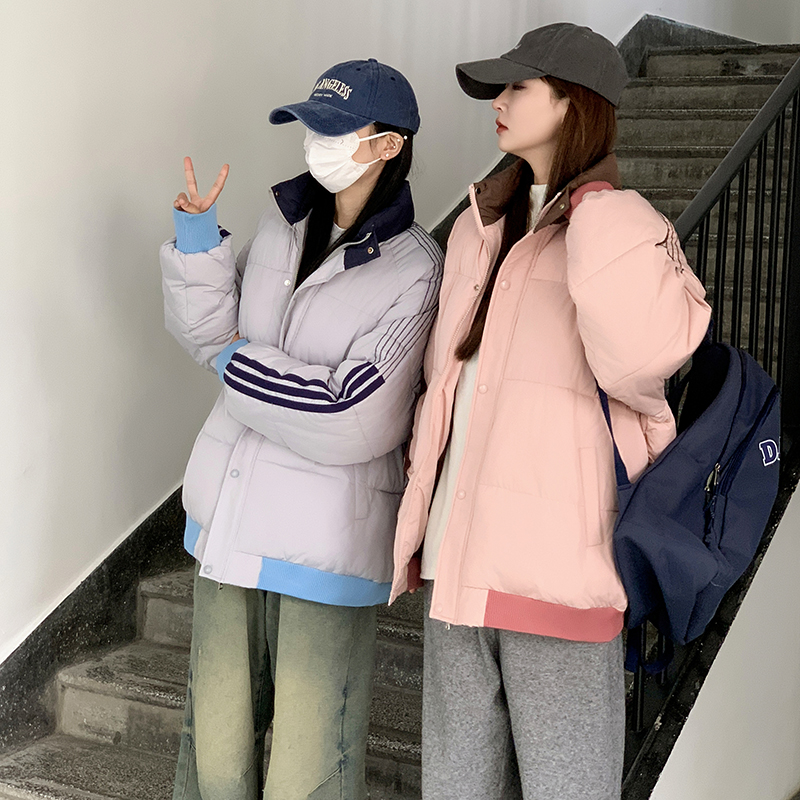 Real shot of national fashion cotton-padded clothes for women in winter 2023 new style bread coat thickened niche design cotton-padded jacket