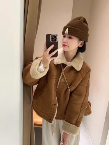 LIUYI Sugar Roasted Chestnut~Winter Warm Fur One-piece Jacket 310101