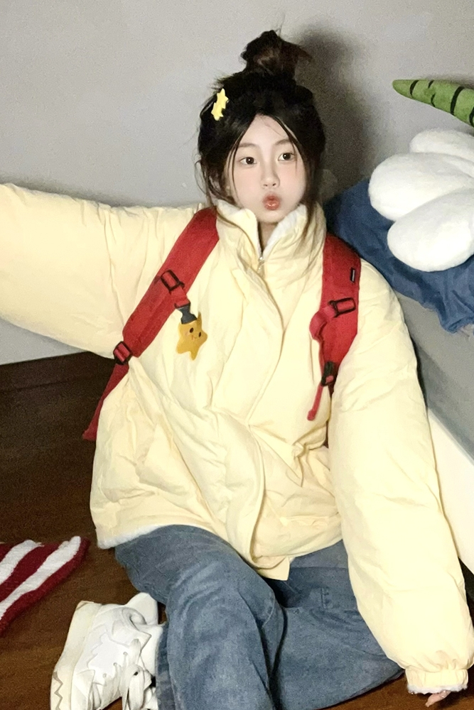 奶fufu羊羔毛外套女冬季新款小香風設計感加絨加厚棉衣高級感棉服